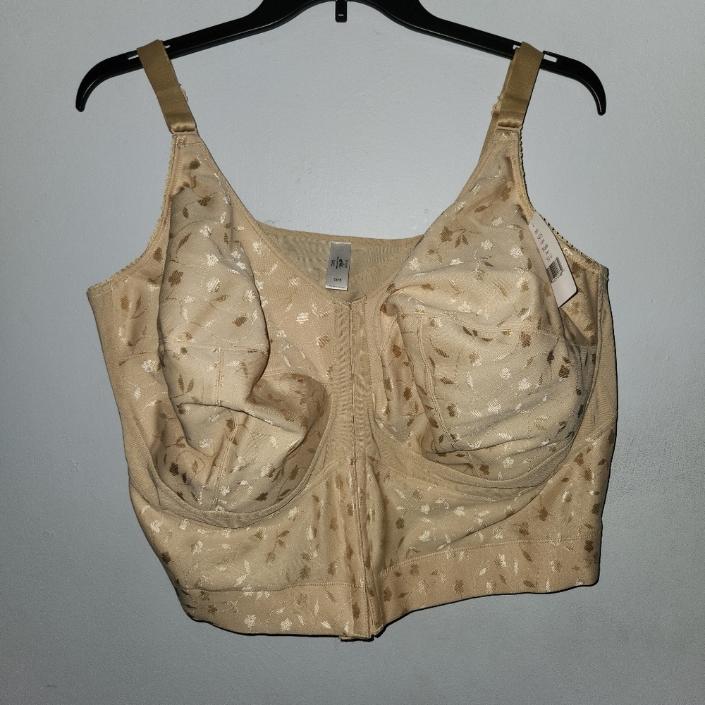 Wireless Elia Bra NWT 5415 Sz 52G Beige Nude Jacquard